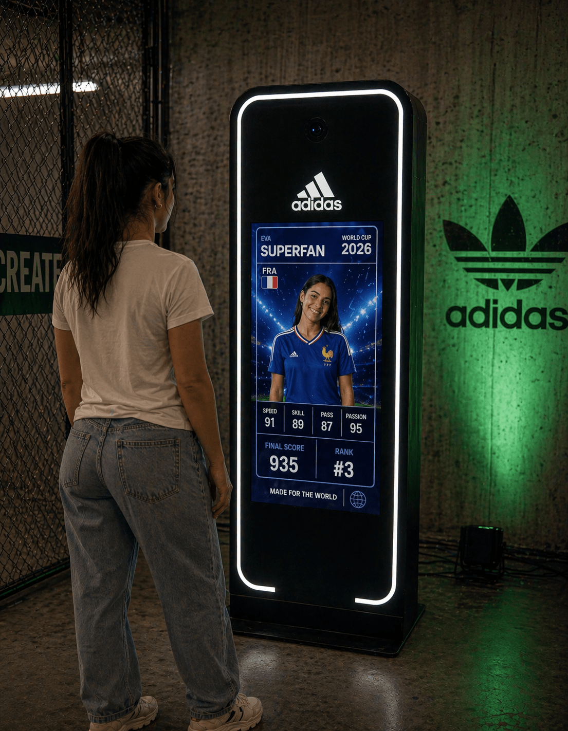 iBoothMe X booth showing AI Trading Card