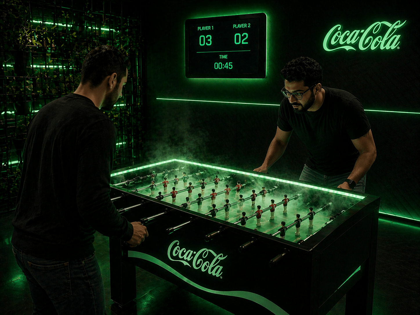 Interactive Foosball Table — Coca-Cola branded