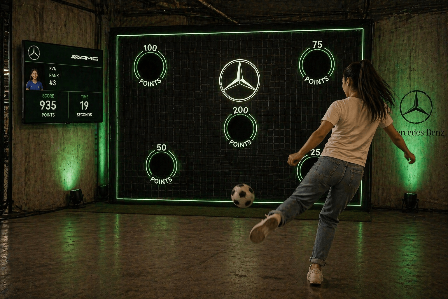Interactive Goal Wall — Mercedes-AMG branded
