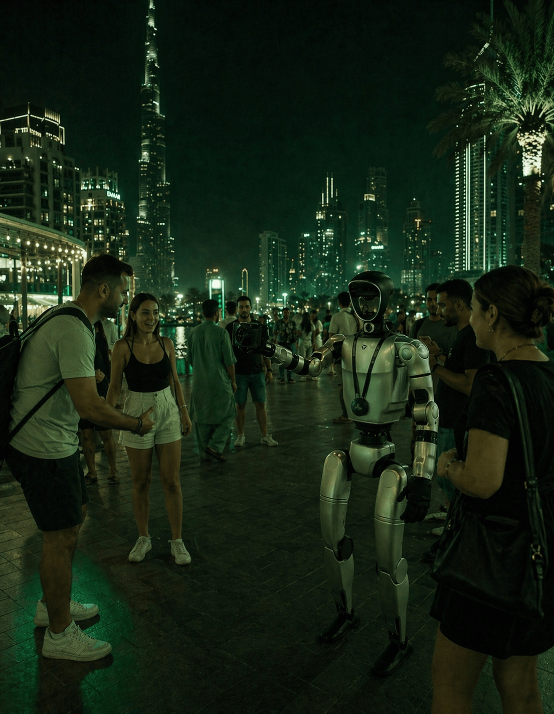 Talia — humanoid AI robot roaming in Dubai